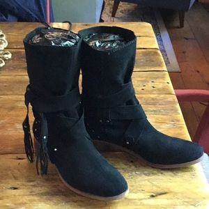 See By Chloe Studded Dasha Tassle Suede Boots